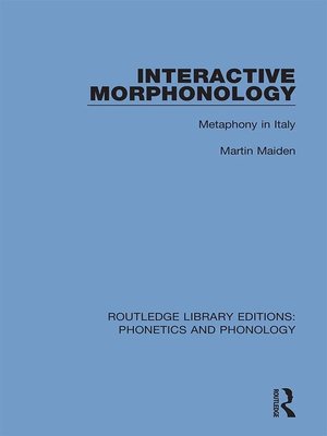 cover image of Interactive Morphonology